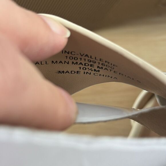 I.N.C. International Concepts Valleri Wedge Sandals- Ivory Smooth- Size 10.5 NIB - Picture 7 of 8